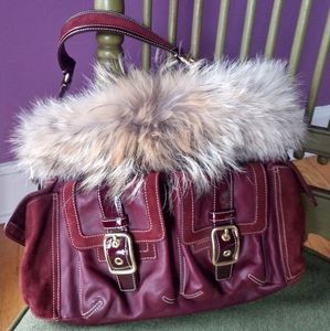 Coach Coyote Tote/Shoulder Bag, Bordeaux, NWT
